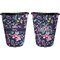 Chinoiserie Trash Can Black - Front and Back - Apvl