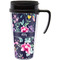 Chinoiserie Travel Mug with Black Handle - Front
