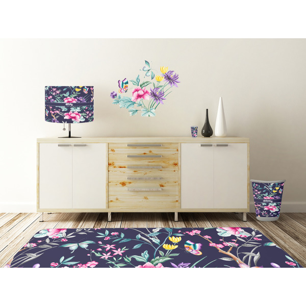 Chinoiserie Wall Graphic Decal Wooden Desk