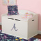 Chinoiserie Wall Letter Decal Small on Toy Chest