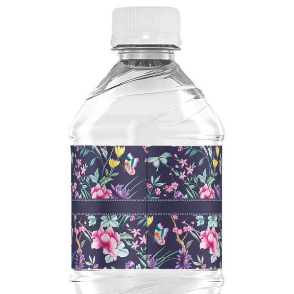 Chinoiserie Water Bottle Label - Back View