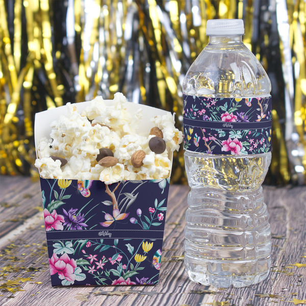 Chinoiserie Water Bottle Label - w/ Favor Box