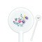 Chinoiserie 5.5" Round Plastic Stir Sticks - White - Single Sided