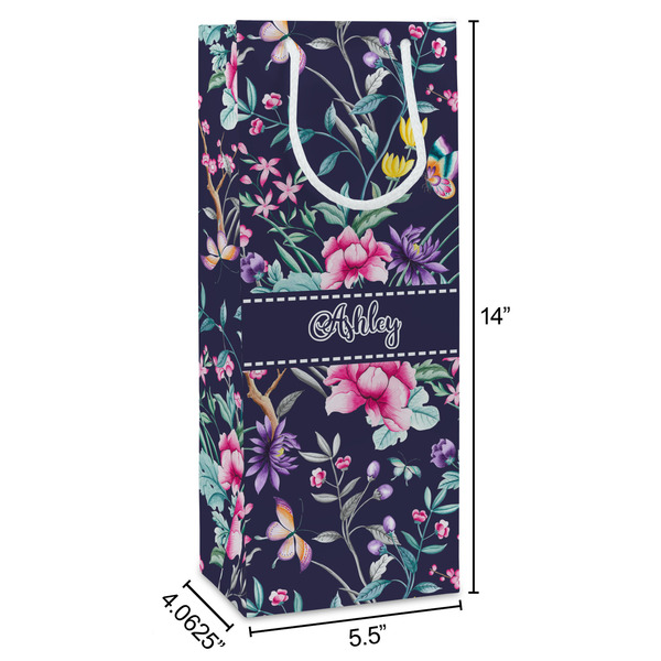 Chinoiserie Wine Gift Bag - Dimensions