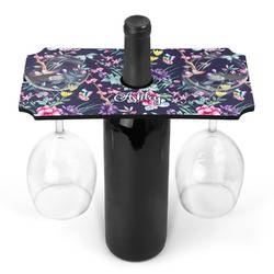 Chinoiserie Wine Bottle & Glass Holder (Personalized)