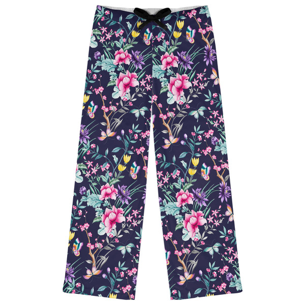 Custom Chinoiserie Womens Pajama Pants - XS