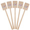 Chinoiserie Wooden 6.25" Stir Stick - Rectangular - Fan View