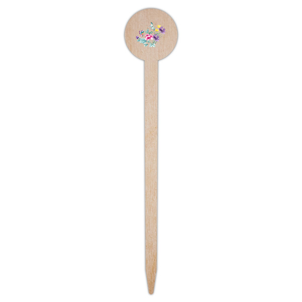 Chinoiserie Wooden 6" Food Pick - Round - Single Pick