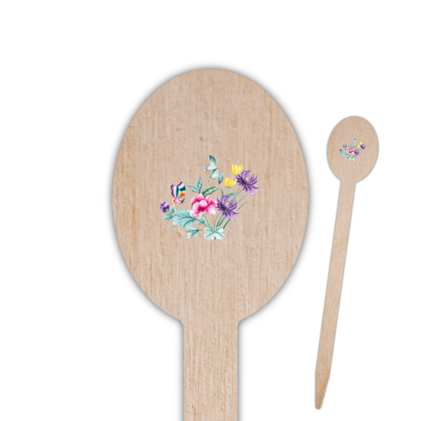 Custom Chinoiserie Oval Wooden Food Picks
