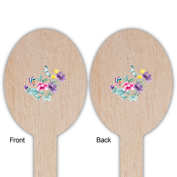 Chinoiserie Wooden Food Pick - Oval - Double Sided - Front & Back