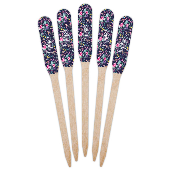 Chinoiserie Wooden Food Pick - Paddle - Fan View