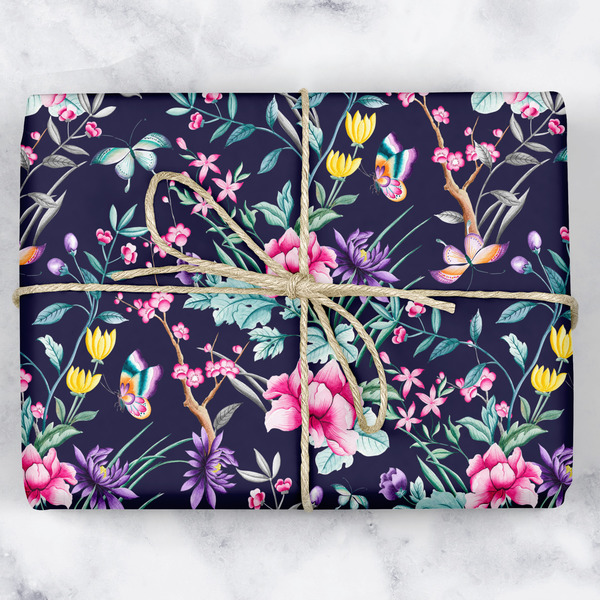 Custom Chinoiserie Wrapping Paper