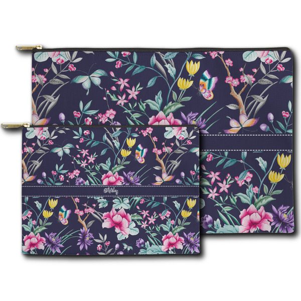 Chinoiserie Zippered Pouches - Size Comparison