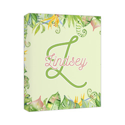 Tropical Leaves Border Canvas Print (Personalized)