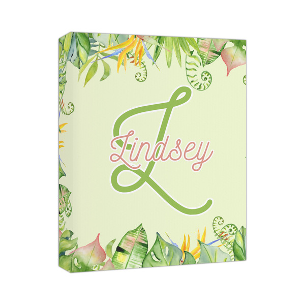Custom Tropical Leaves Border Canvas Print - 11x14 (Personalized)