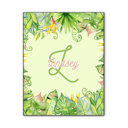 Tropical Leaves Border Wood Print - 11x14 (Personalized)
