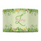 Tropical Leaves Border 12" Drum Lampshade - FRONT (Fabric)