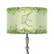 Tropical Leaves Border 12" Drum Lampshade - ON STAND (Fabric)