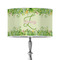 Tropical Leaves Border 12" Drum Lampshade - ON STAND (Poly Film)
