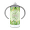 Tropical Leaves Border 12 oz Stainless Steel Sippy Cups - FRONT