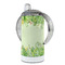 Tropical Leaves Border 12 oz Stainless Steel Sippy Cups - FULL (back angle)