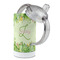 Tropical Leaves Border 12 oz Stainless Steel Sippy Cups - Top Off