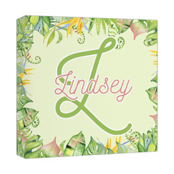 Tropical Leaves Border Canvas Print - 12x12 (Personalized)