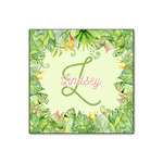 Tropical Leaves Border Wood Print - 12x12 (Personalized)