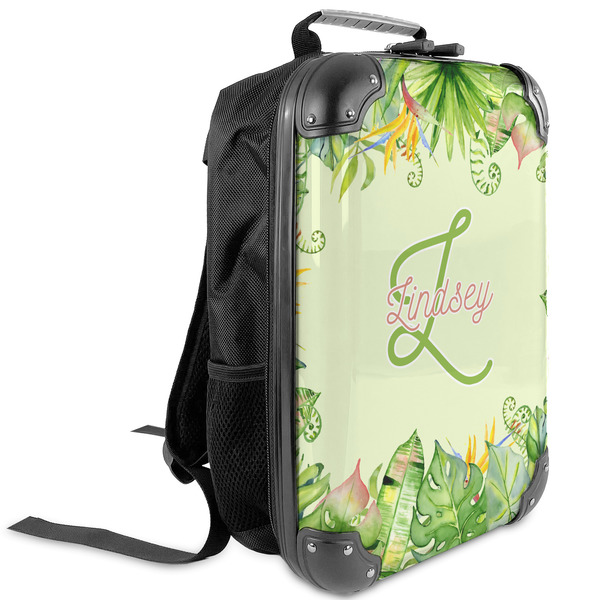 Custom Tropical Leaves Border Kids Hard Shell Backpack (Personalized)