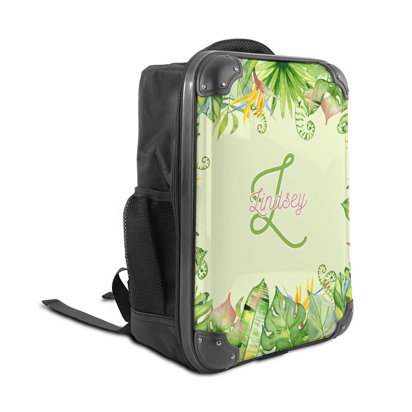 Tropical Leaves Border 15" Backpack - ANGLE VIEW