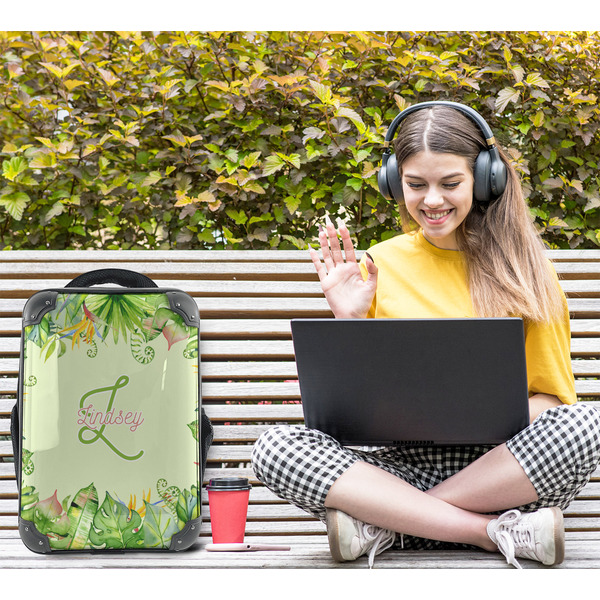 Tropical Leaves Border 15" Backpack - LIFESTYLE