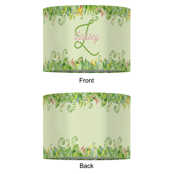 Tropical Leaves Border 16" Drum Lampshade - APPROVAL (Fabric)