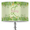 Tropical Leaves Border 16" Drum Lampshade - ON STAND (Poly Film)