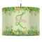 Tropical Leaves Border Drum Pendant Lamp (Personalized)