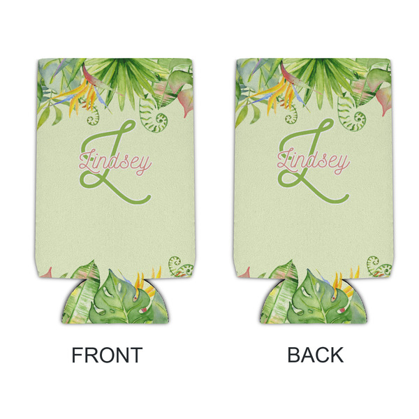 Tropical Leaves Border 16oz Can Sleeve - APPROVAL