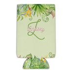 Tropical Leaves Border Can Cooler (Personalized)