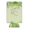 Tropical Leaves Border 16oz Can Sleeve - FRONT (flat)
