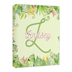 Tropical Leaves Border Canvas Print - 16x20 (Personalized)