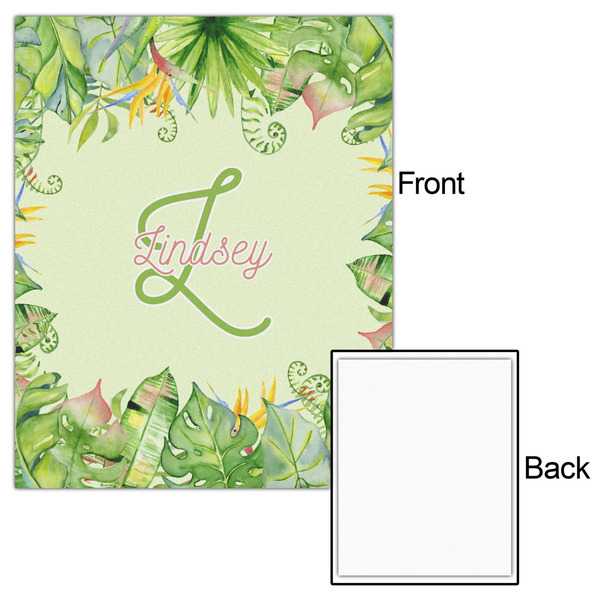 Tropical Leaves Border 16x20 - Matte Poster - Front & Back