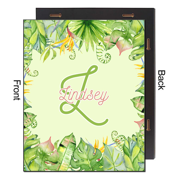 Tropical Leaves Border 16x20 Wood Print - Front & Back View