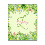 Tropical Leaves Border Wood Print - 16x20 (Personalized)