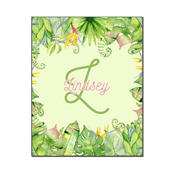 Tropical Leaves Border Wood Print - 16x20 (Personalized)