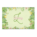 Tropical Leaves Border 2' x 3' Indoor Area Rug (Personalized)