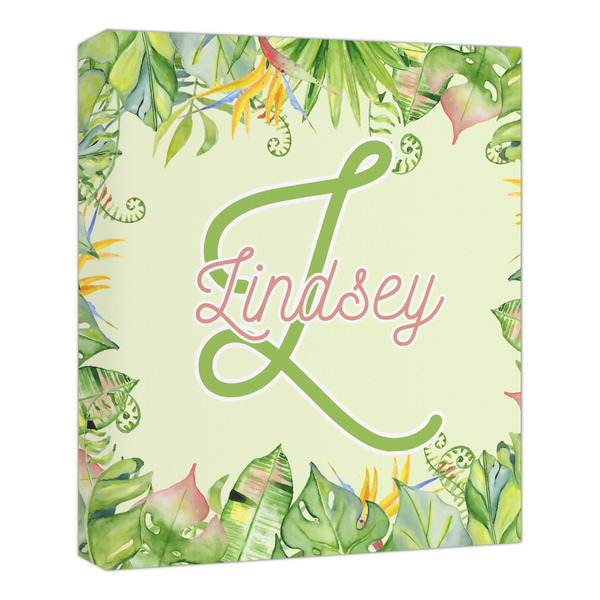 Custom Tropical Leaves Border Canvas Print - 20x24 (Personalized)