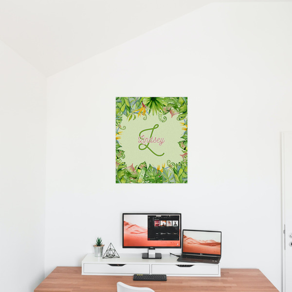 Tropical Leaves Border 20x24 - Matte Poster - On the Wall