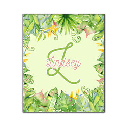 Tropical Leaves Border Wood Print - 20x24 (Personalized)