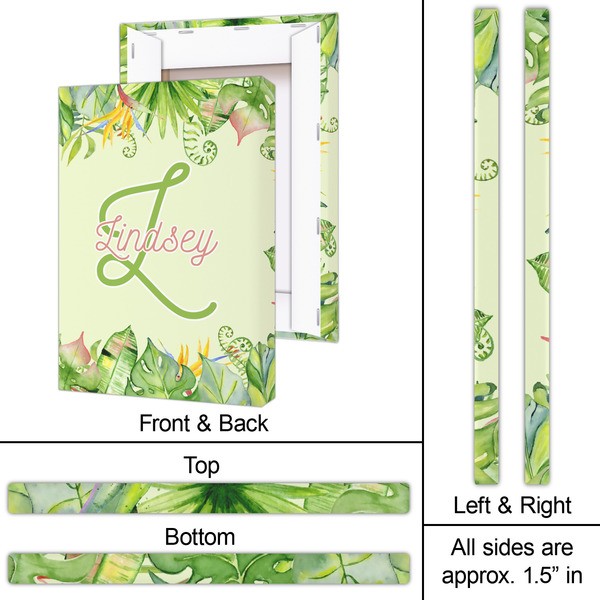 Tropical Leaves Border 20x30 - Canvas Print - Approval