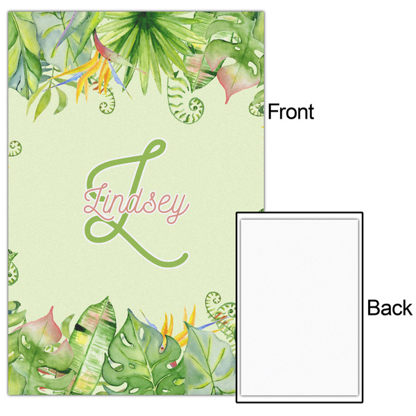 Tropical Leaves Border 20x30 - Matte Poster - Front & Back