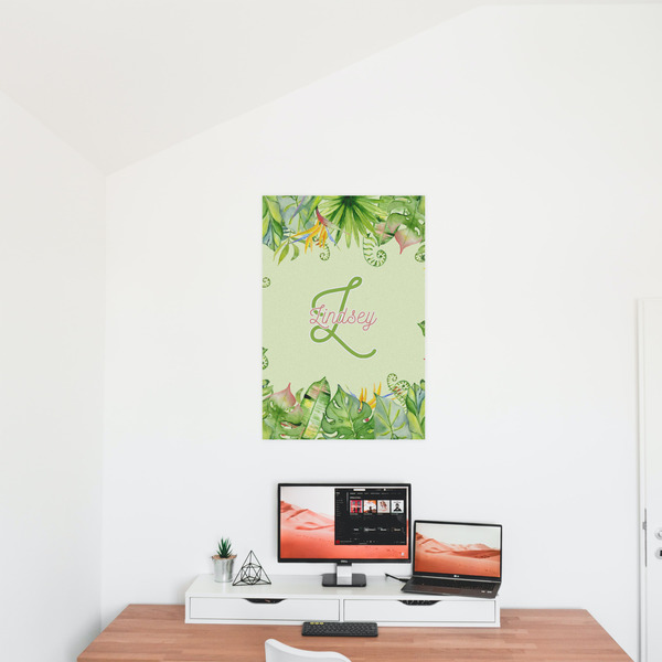 Tropical Leaves Border 20x30 - Matte Poster - On the Wall