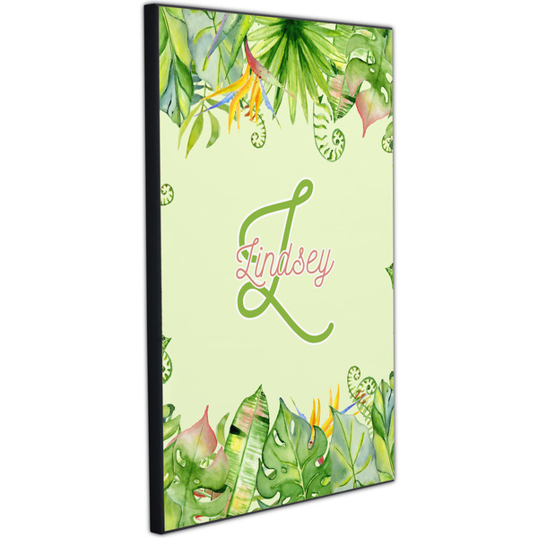 Tropical Leaves Border 20x30 Wood Print - Angle View